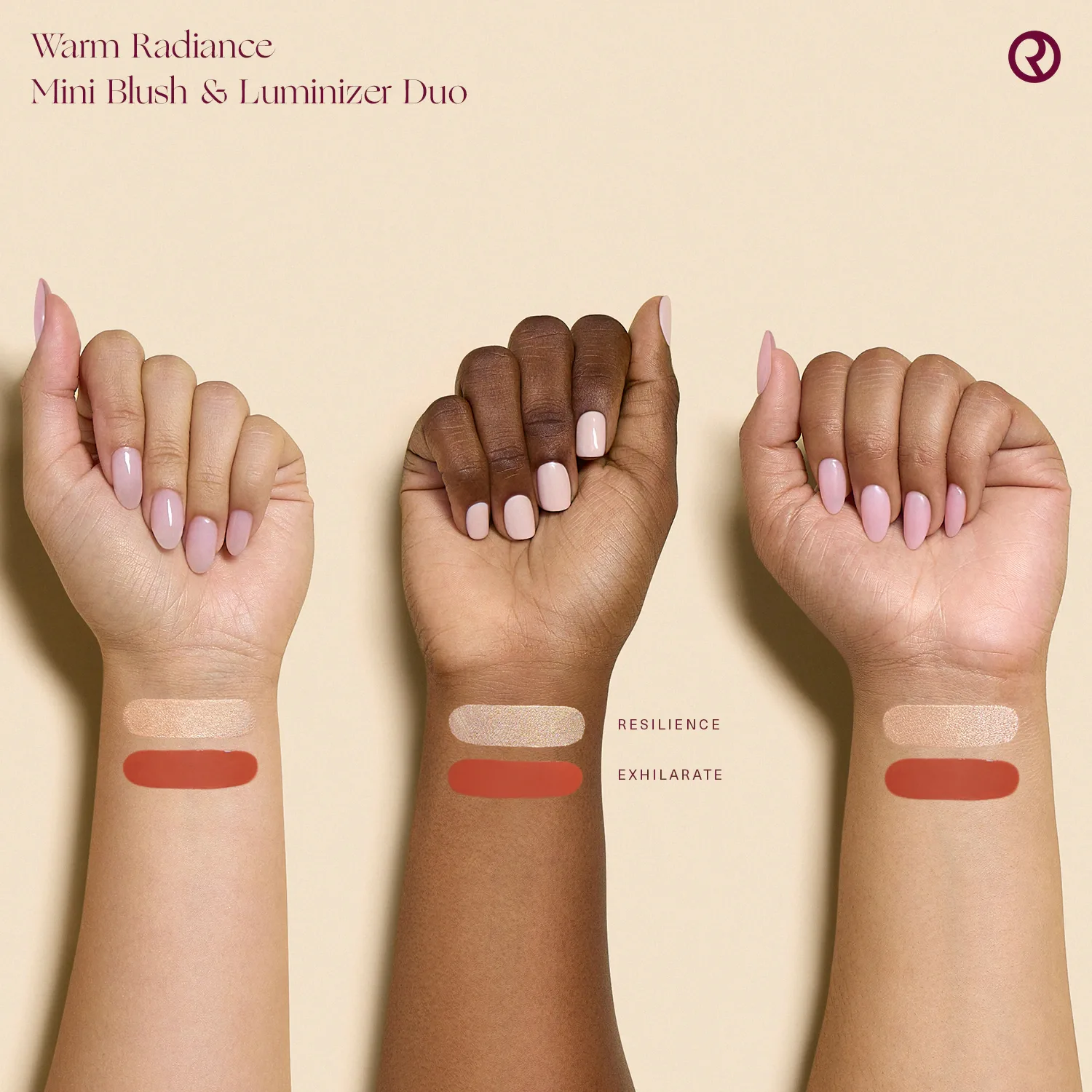 warm radiance mini blush & luminizer duo – mini allık ve aydınlatıcı ikilisi