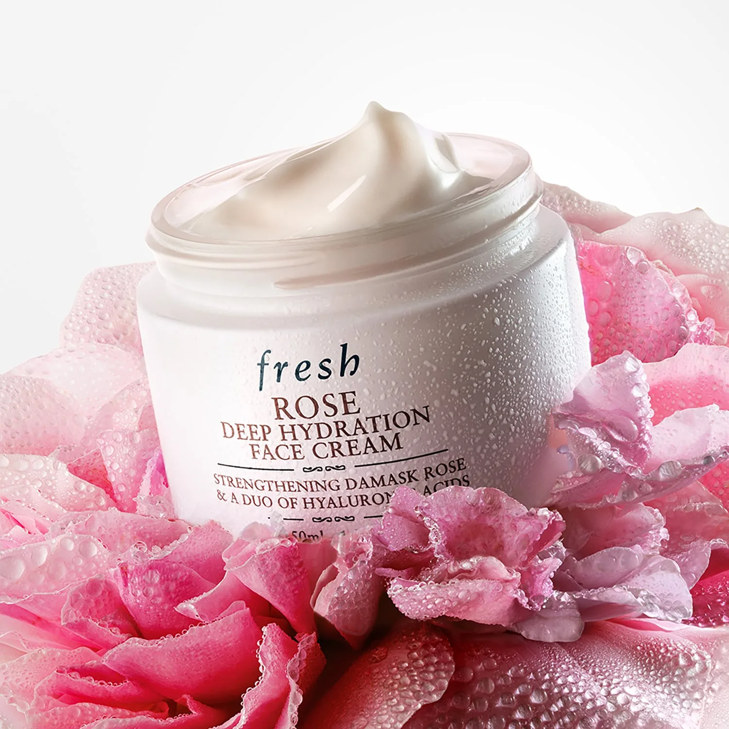 rose face cream - gül ve hyaluronik asit içeren nemlendirici yüz bakımı