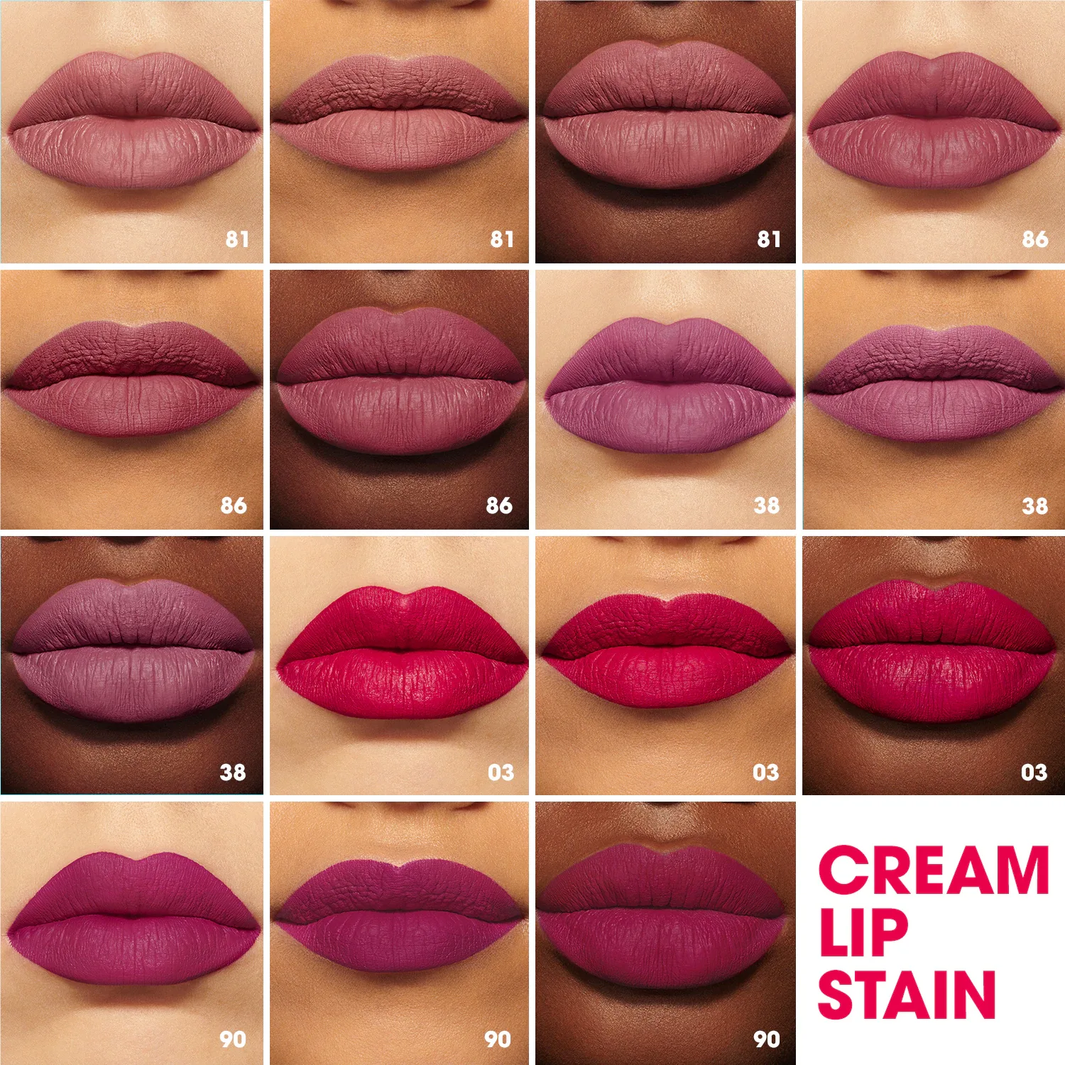 cream lip stain mat - saten bitişli mat ruj