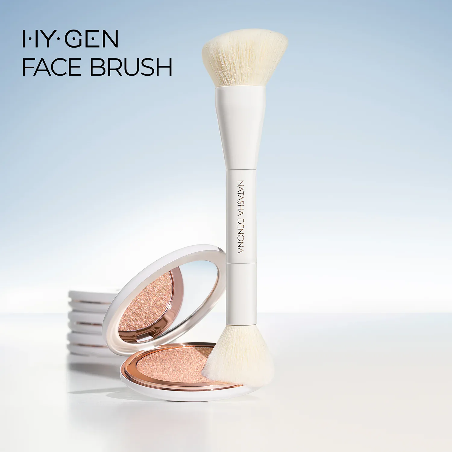 hy-gen face brush - i̇ki uçlu aydınlatıcı ve yüz fırçası