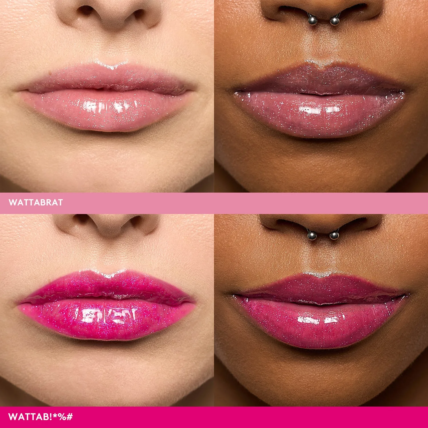 wattabrat gloss bomb - parıltılı ve ışıltılı dudak parlatıcısı