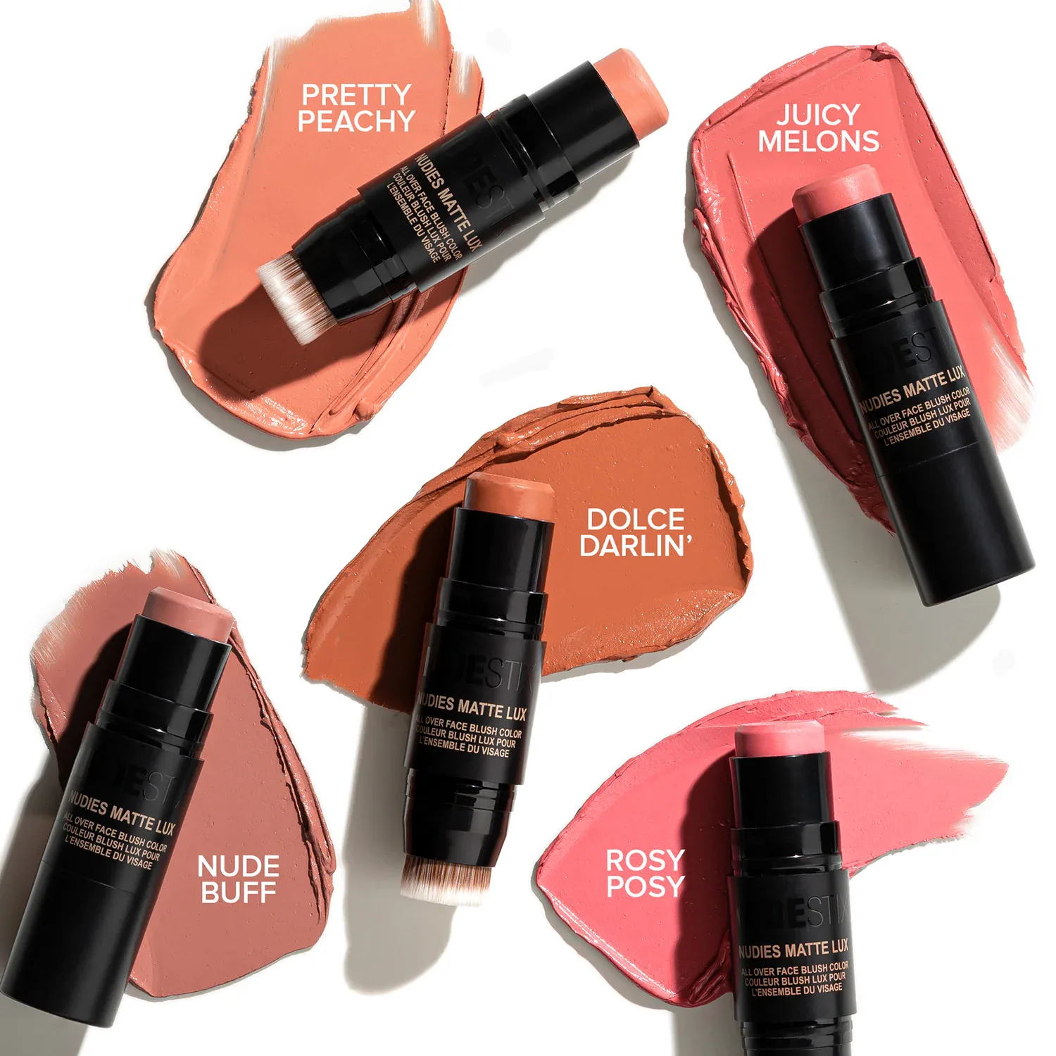nudies all over face matte lux - kremsi allık