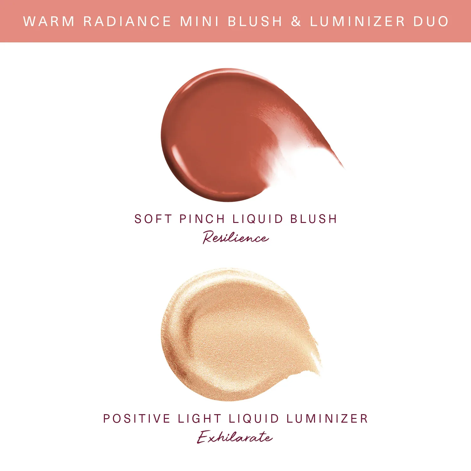 warm radiance mini blush & luminizer duo – mini allık ve aydınlatıcı ikilisi
