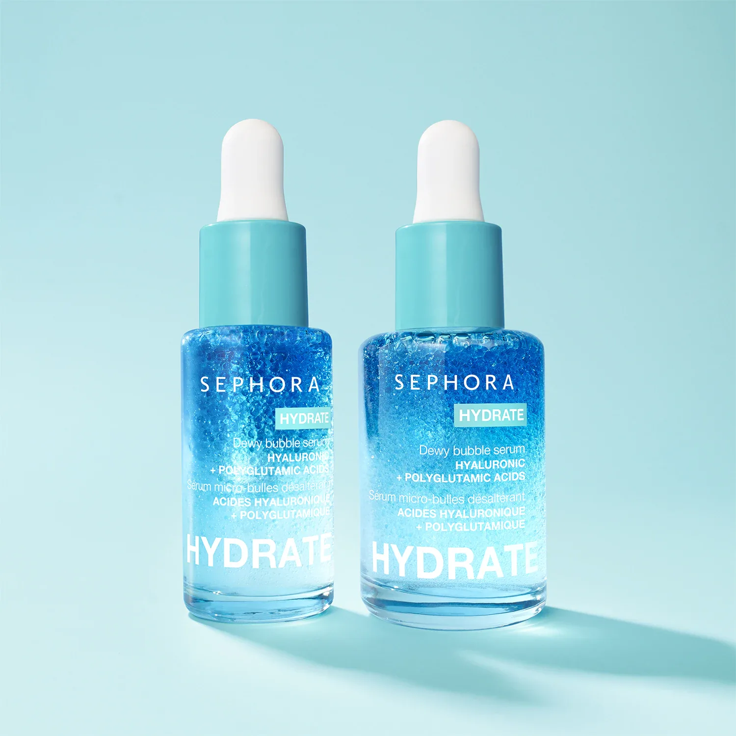 hydrate - hyaluronik + poliglutamik asit i̇çeren nemlendirici dewy bubble serum